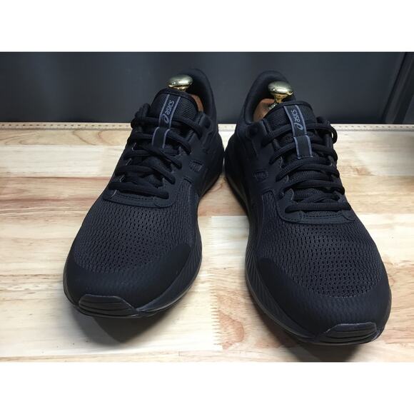 Asics Jolt 5 Sneakers Men's 10 Black Carrier Gray Mesh Lace-Up Running Shoes - Picture 1 of 7